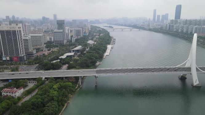 广西柳州白沙大桥航拍