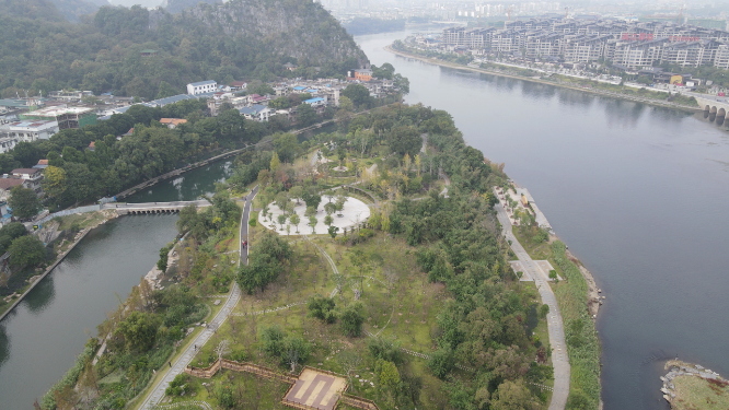 广西桂林西山4A景区航拍