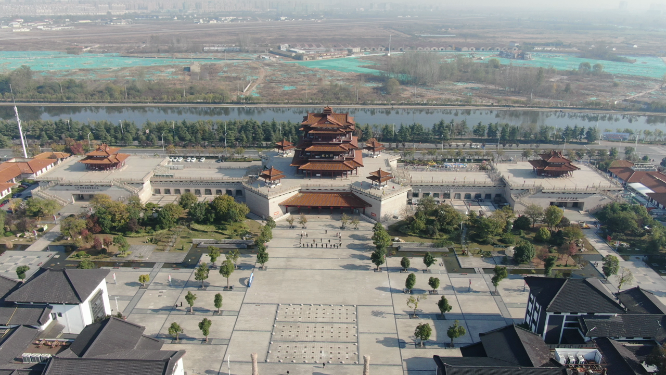江苏徐州彭祖楼古建筑航拍
