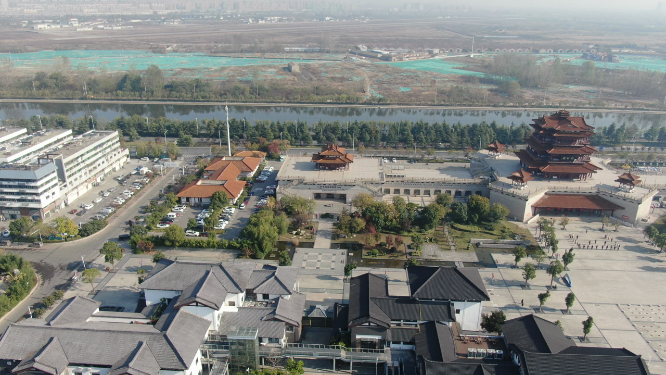 江苏徐州彭祖楼古建筑航拍