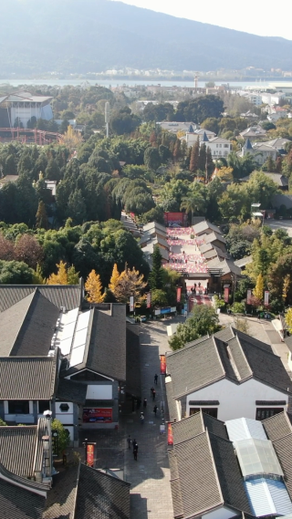 旅游景区云南昆明民族村竖屏