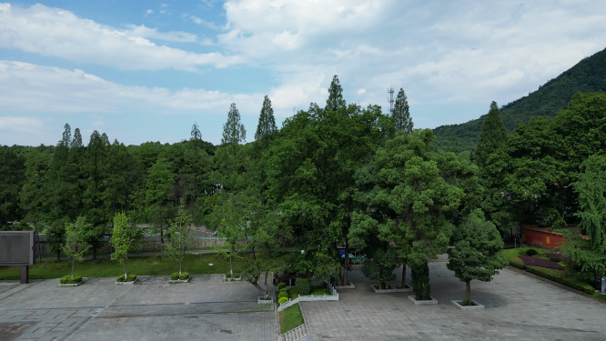 旅游景区常德市夹山国家森林公园4A景区碧岩湖航拍