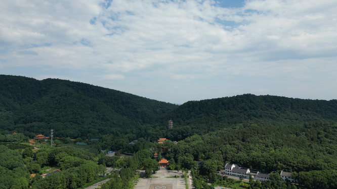 旅游景区常德市夹山国家森林公园4A景区碧岩湖航拍