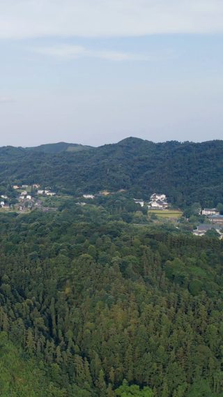 旅游景区湖南常德桃源山竖屏航拍