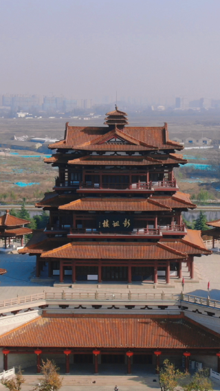 旅游景区江苏徐州彭祖园竖屏