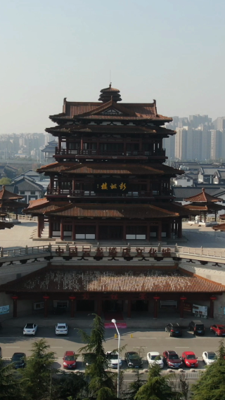 旅游景区江苏徐州彭祖园竖屏