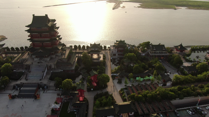 航拍江西南昌滕王阁5A景区