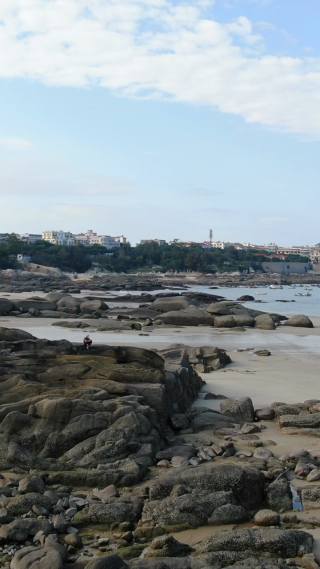 旅游景区涠洲岛海边沙滩退潮