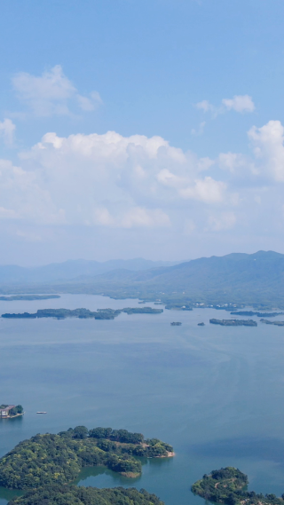 旅游景区湖北三峡试验坝竖屏航拍