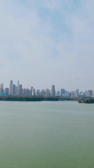旅游景区湖北东湖5A景区竖屏航拍