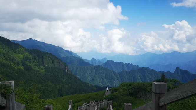 旅游景区湖北神农架5A景区农顶云海自然风景