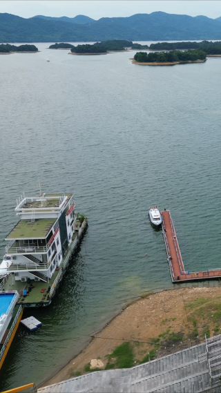 旅游景区湖北荆州洈水景区水库大坝