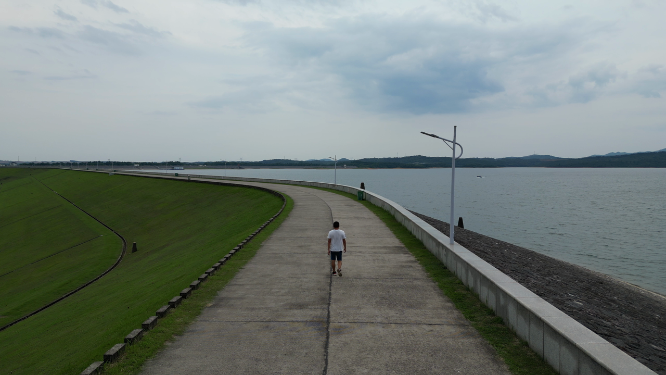 旅游景区湖北荆州洈水景区水库大坝