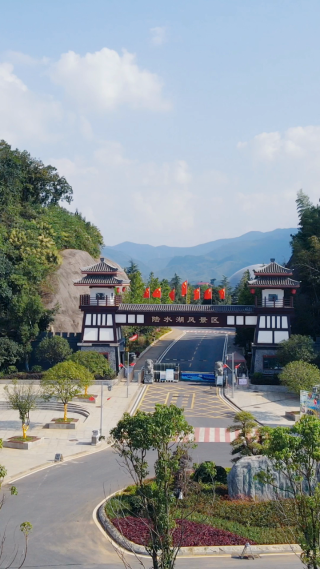 旅游景区湖北陆水湖4A景区竖屏航拍