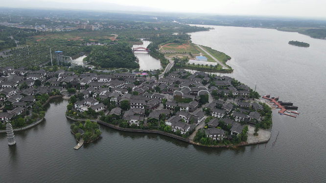 旅游景区湖南岳阳湘阴洋沙湖国际旅游度假区渔窑小镇 