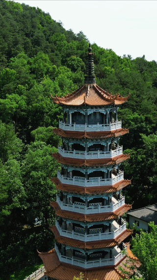 旅游景区湖南常德夹山国家森林公园野拂维禅师塔