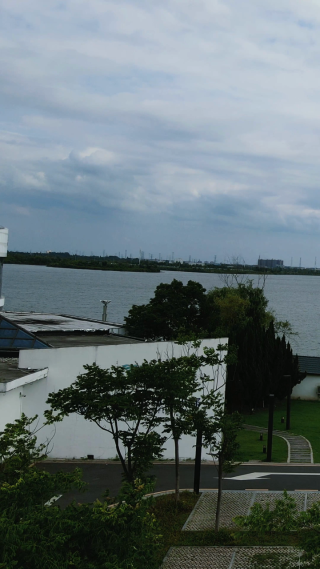 旅游景区湖南常德柳叶湖4A景区竖屏航拍