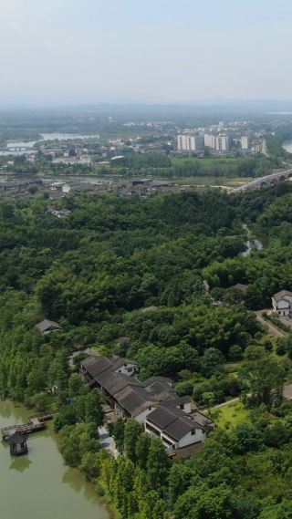 旅游景区湖南常德桃源山竖屏航拍