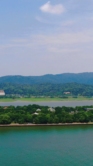 旅游景区湖南橘子洲岳麓山竖屏