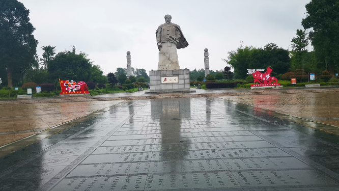 旅游景区湖南湘阴县左宗棠雕像