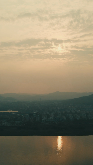 湖南长沙岳麓山日落晚霞夕阳