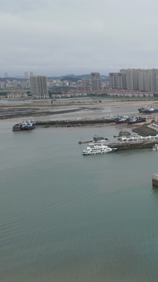 旅游景区福建文甲码头竖屏航拍