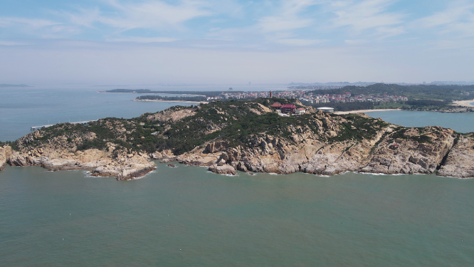 旅游景区福建湄洲岛5A景区航拍 