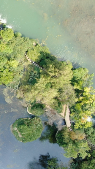 旅游景区贵阳十里河滩俯拍