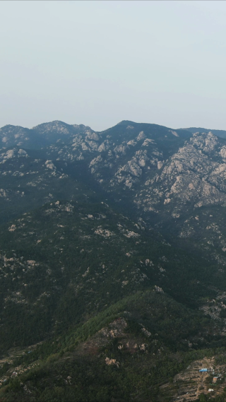 旅游景区青岛崂山5A景区竖屏航拍