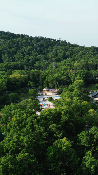 武汉东湖5A景区珞珈山竖屏航拍