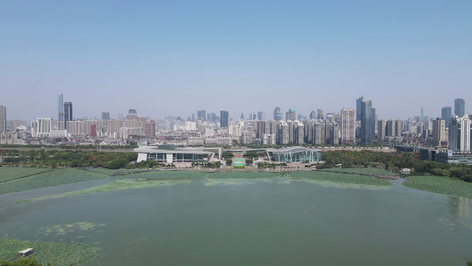 武汉琴台大剧院航拍