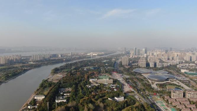 江苏南京城市风光航拍