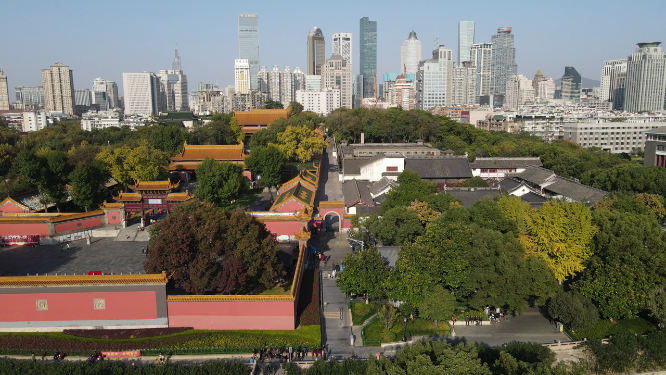 江苏南京朝天宫4A景区古建筑航拍