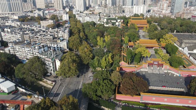 江苏南京朝天宫4A景区古建筑航拍