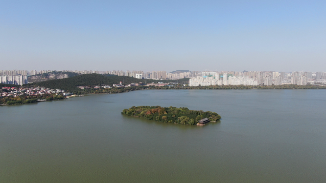 江苏徐州云龙湖5A景区航拍 