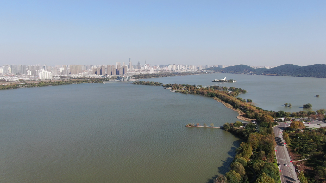 江苏徐州云龙湖5A景区航拍 
