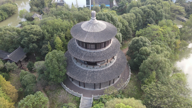 江西南昌八大山人圣坛非物质文化馆航拍