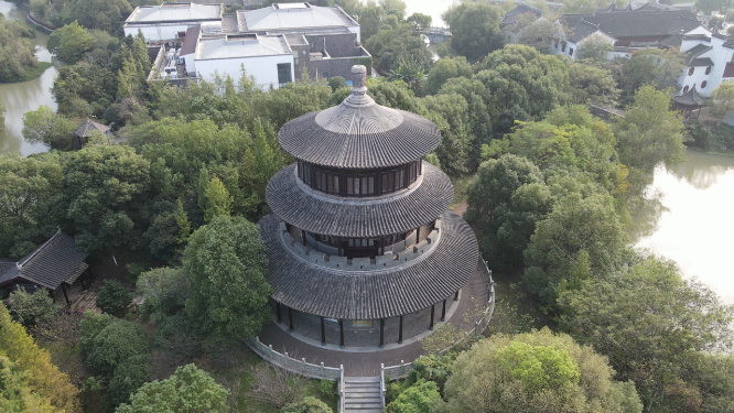 江西南昌八大山人圣坛非物质文化馆航拍