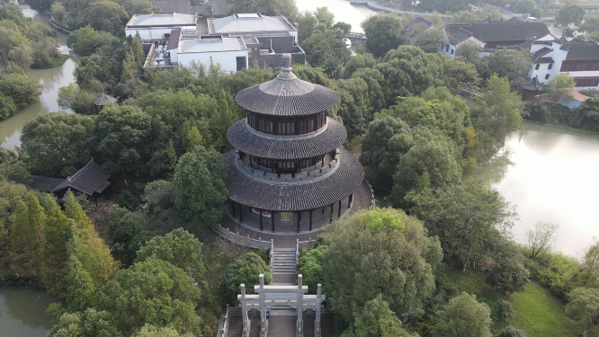 江西南昌八大山人圣坛非物质文化馆航拍