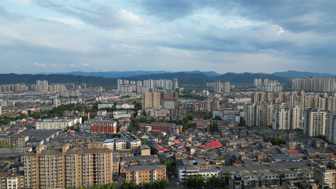 江西瑞昌城市风光航拍