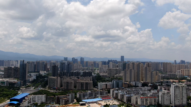 江西赣州城市风光移动延时航拍