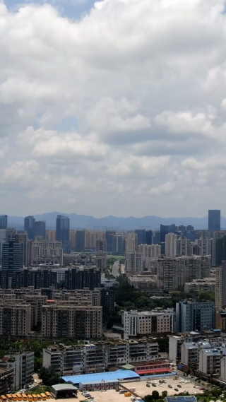江西赣州城市风光移动延时航拍