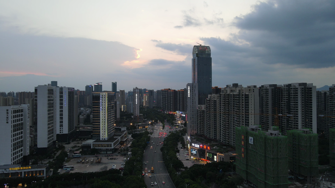 江西赣州城市风光航拍