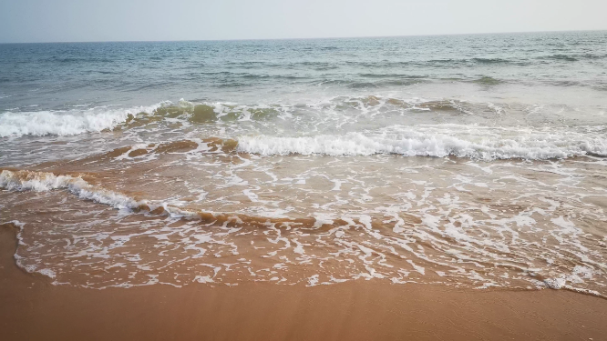 海浪沙滩大海实拍