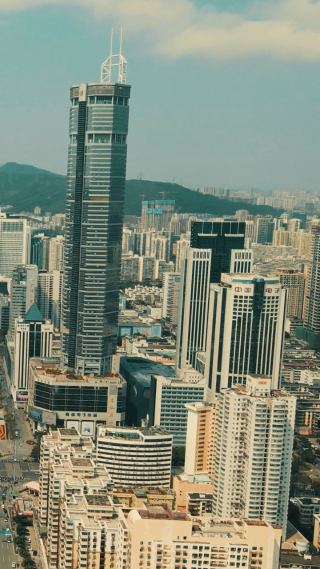 深圳赛格大厦竖屏航拍