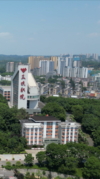 湖北宜昌三峡职院竖屏航拍