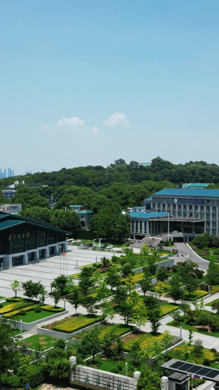 湖北武汉大学校园竖屏航拍