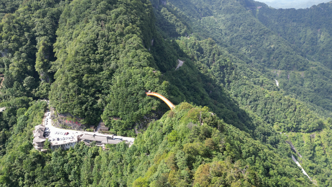 湖北神农架5A景区彩虹桥航拍