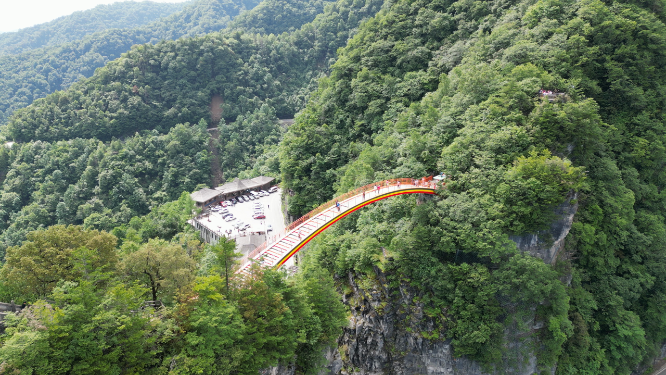湖北神农架5A景区彩虹桥航拍