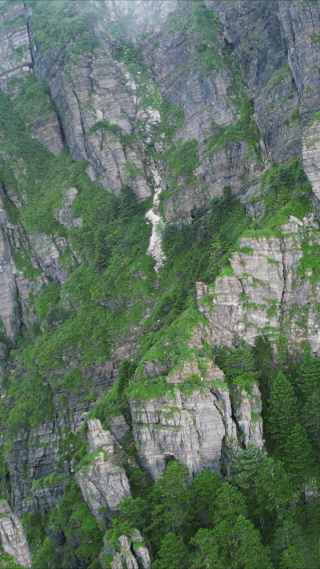 湖北神农架石林风景区航拍